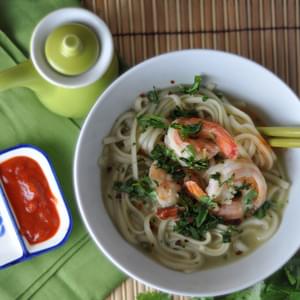 Lemongrass Shrimp and Miso Udon Soup