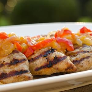 Grilled Ginger Chicken with Apricot Chutney