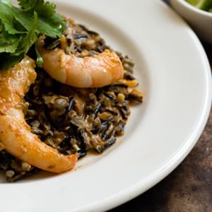 Creamy Chipotle Shrimp With Mushrooms And Wild Rice
