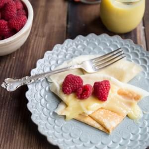 Whole Wheat Crepes with Lemon Curd and Berries