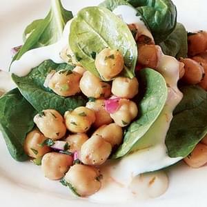 Chickpea and Spinach Salad with Cumin