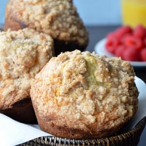 Sour Cream Coffee Cake Muffins with Streusel