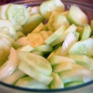 Cucumbers and Onions