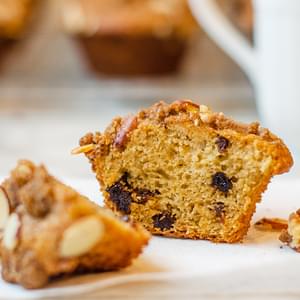 Dried Cherry Buttermilk Muffins with Almond Streusel