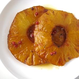 Roasted Pineapple with Pink Peppercorns (another Claudia Fleming wonder)