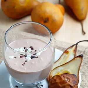 Caramelized Pear, Chocolate and Goat Cheese Smoothie