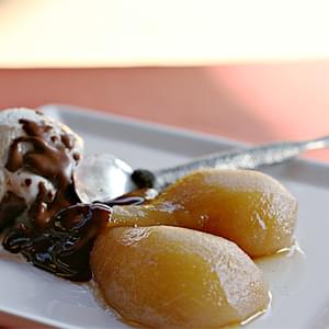 Maple-Poached Pears Sundae