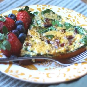 Bacon Spinach and Sweet Potato Frittata