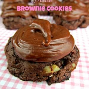 Frosted Fudge Brownie Cookies