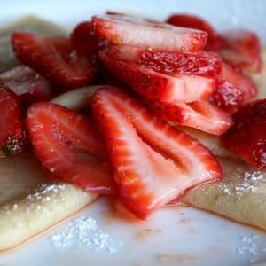 Marinated Strawberries with Dessert Crepes