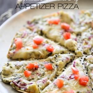 Spinach Artichoke Dip Appetizer Pizza