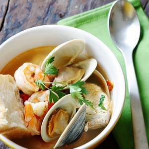 Halibut and Shellfish Soup
