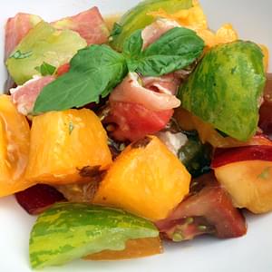 Heirloom Tomato Salad w/ Nectarine & Proscuitto