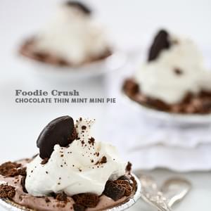 Chocolate Thin Mint Mini Pie