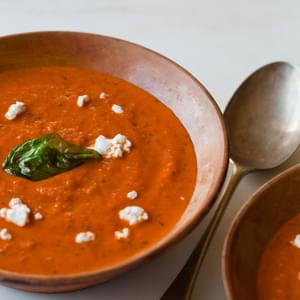 Creamy Roasted Tomato & Basil Soup