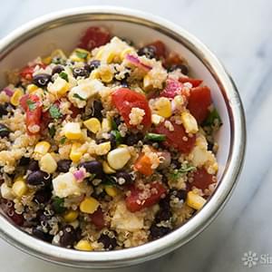 Quinoa Salad with Black Beans, Corn, and Tomatoes