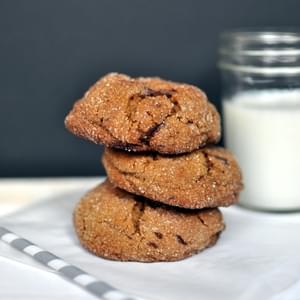 Ginger Molasses Cookies with Chocolate Chunks