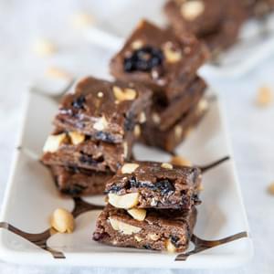 Peanut Butter and Jelly Chocolate Protein Fudge (vegan, gluten-free, soy-free, no refined sugar added)