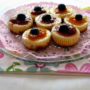 Mini Baked Cheesecakes with Jam adapted from That Skinny Chick Can Bake