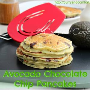 Avocado Chocolate Chip Pancakes