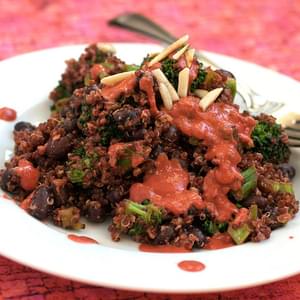 Black Beans & Quinoa with Chipotle Raspberry Sauce