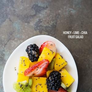 Simple Honey Lime Chia Dressing for Fruit Salad