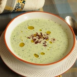Chilled Cucumber Soup with Tapenade