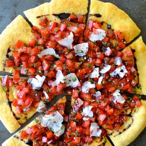 Bruschetta Pizza with Balsamic Syrup