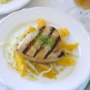 Gluten Free Grilled Swordfish with Orange Fennel Salad