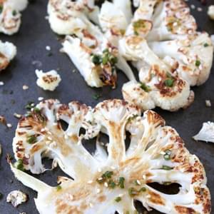Cauliflower Steaks with Ginger-Soy Sauce