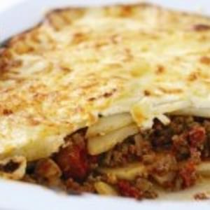 Moussaka with Ground Beef and Potatoes