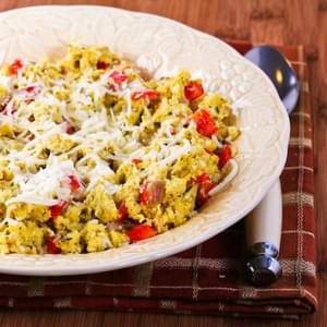 Cheryl's Eggs with Red Pepper, Basil and Cheese