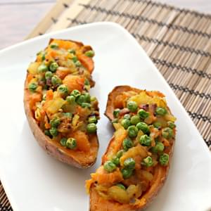 Samosa-Stuffed Sweet Potatoes