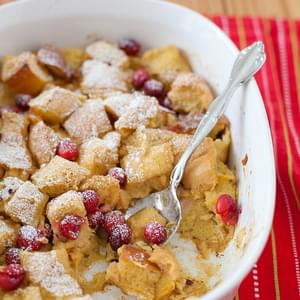 Eggnog Cranberry Baked French Toast