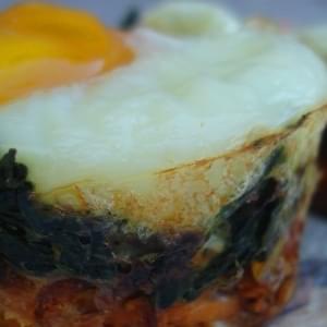 Spinach Sweet Potato Egg Nests