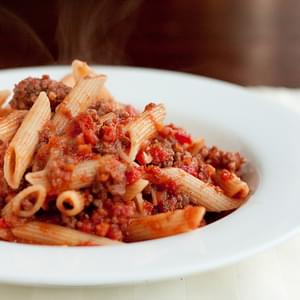 Penne with Hearty Beef Ragu