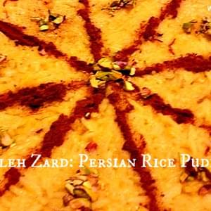 Sholeh Zard - Persian Rice Pudding