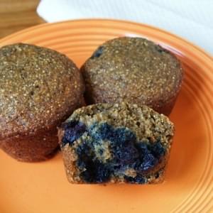 Cinnamon Blueberry Buckwheat Chia Muffins