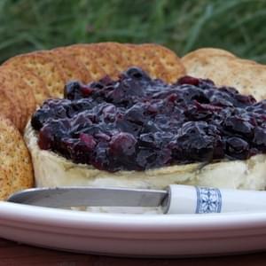 Baked Brie w/ Blueberry Sauce
