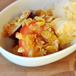 Roasted Fruit with Streusel Topping