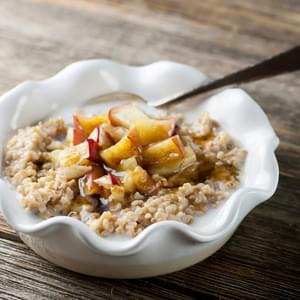 Toasted Brown Butter Oatmeal with Apples