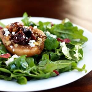 Fall Salad with Roasted Pears and Blue Cheese