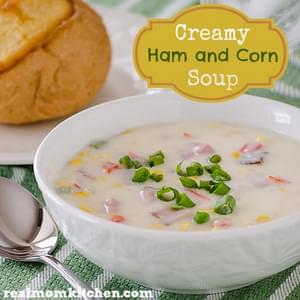 Creamy Corn and Ham Soup