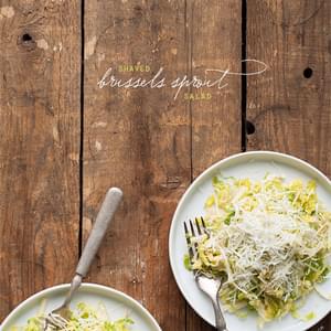 Shaved Brussels Sprout Salad with Apples and Pecorino
