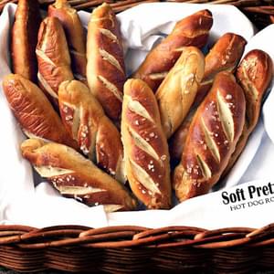 Soft Pretzel Hot Dog Rolls