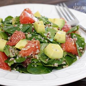 Spinach and Quinoa Salad with Grapefruit and Avocado