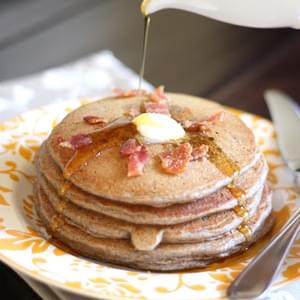 Almond Buckwheat and Bacon Pancakes