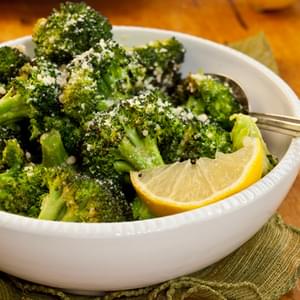 Garlicky Roasted Broccoli with Parmigiano-Reggiano