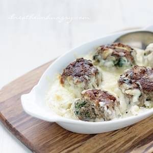 Spinach & Artichoke Dip Meatballs – Low Carb & Gluten Free