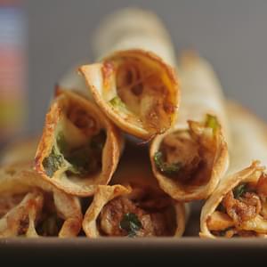 Baked Chicken and Spinach Flautas